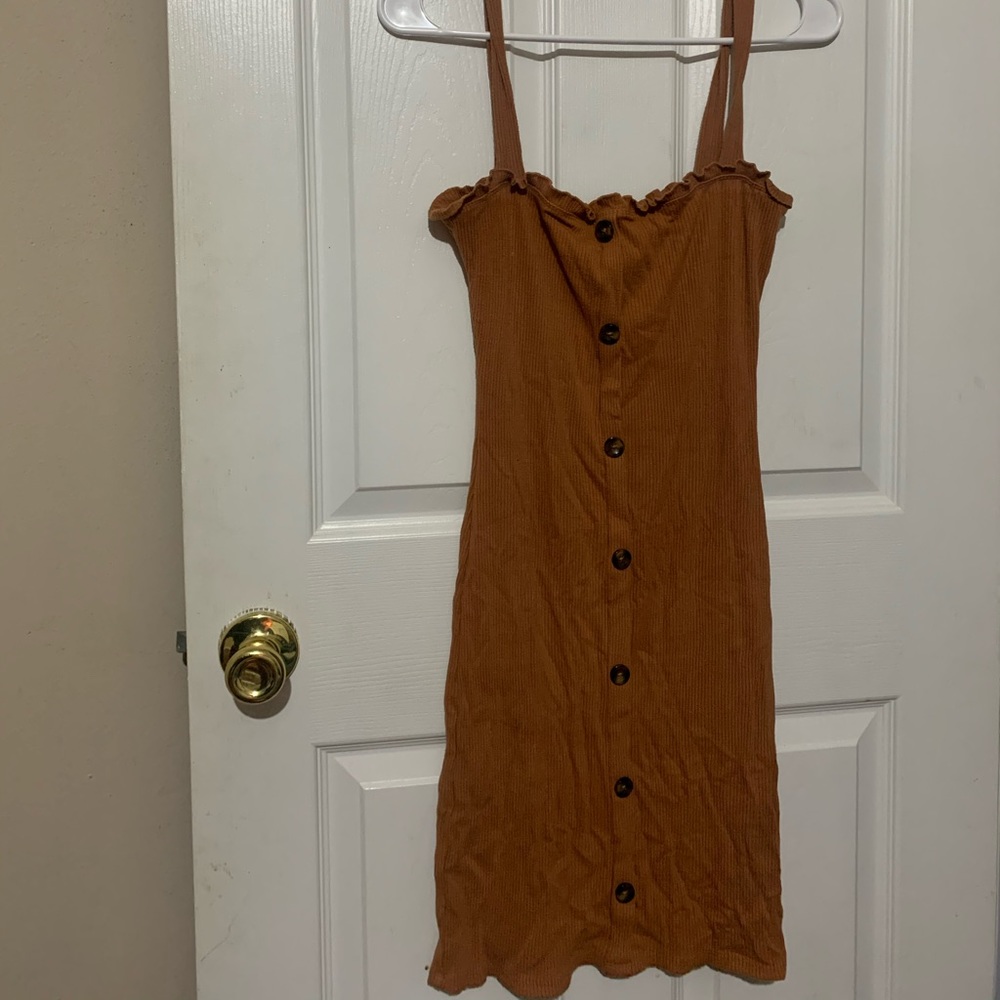 Brown Button Down Dress